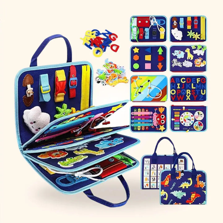 MiniGénie™ - Livre d'Activités Montessori | Busy Book Éducatif 1-6 ans.