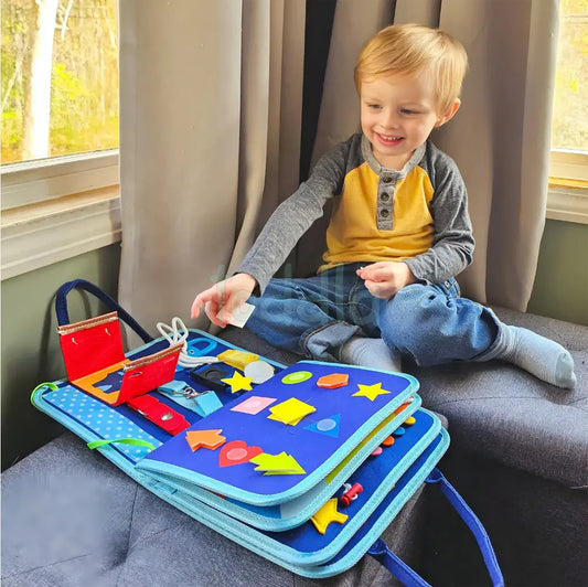 MiniGénie™ - Livre d'Activités Montessori | Busy Book Éducatif 1-6 ans.