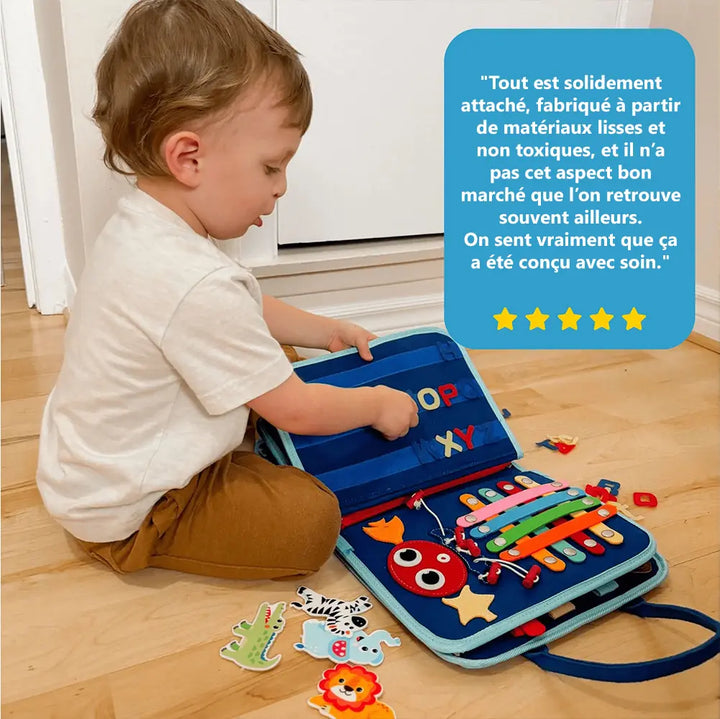 MiniGénie™ - Livre d'Activités Montessori | Busy Book Éducatif 1-6 ans.