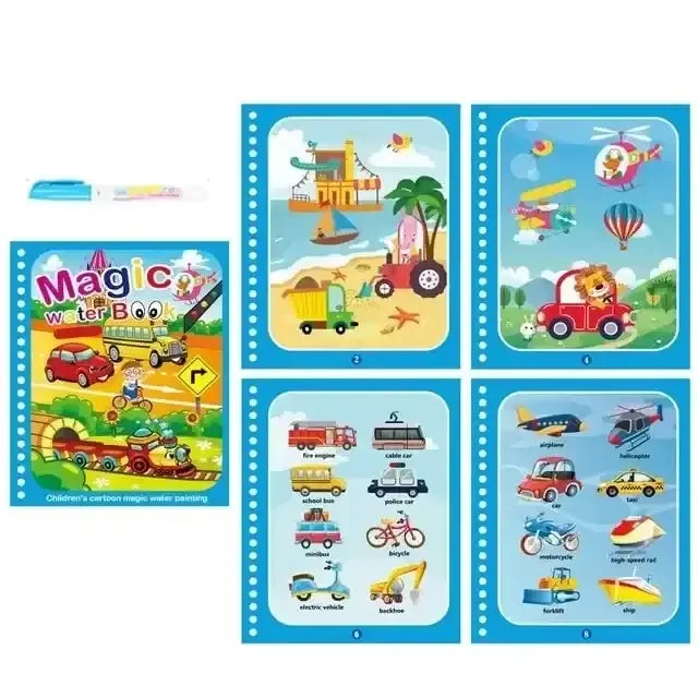 Colorino™ – Livre de Coloriage Magique à l’Eau | Montessori, Réutilisable, Sans Écran.